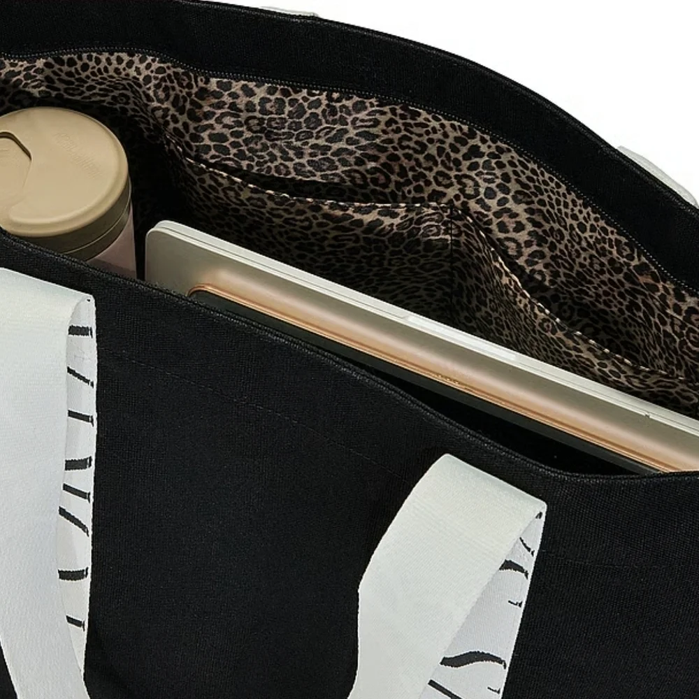 Victoria's Secret Black and White Logo Tote